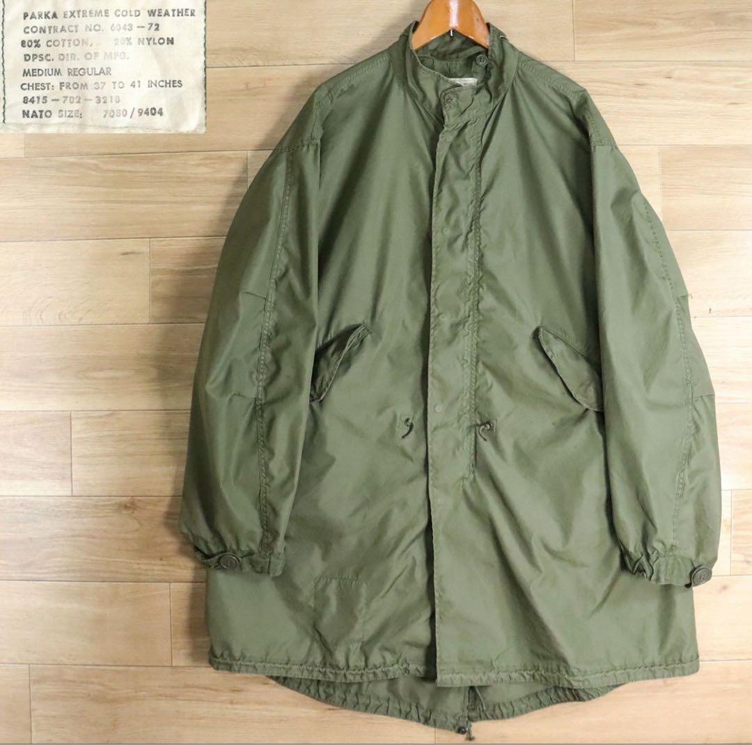 M-65 フィッシュテールパーカー　　　72年製　実物　MEDIUM MILITARY（ミリタリー） 希少 実物 新品 デッドストック 米軍 M-65