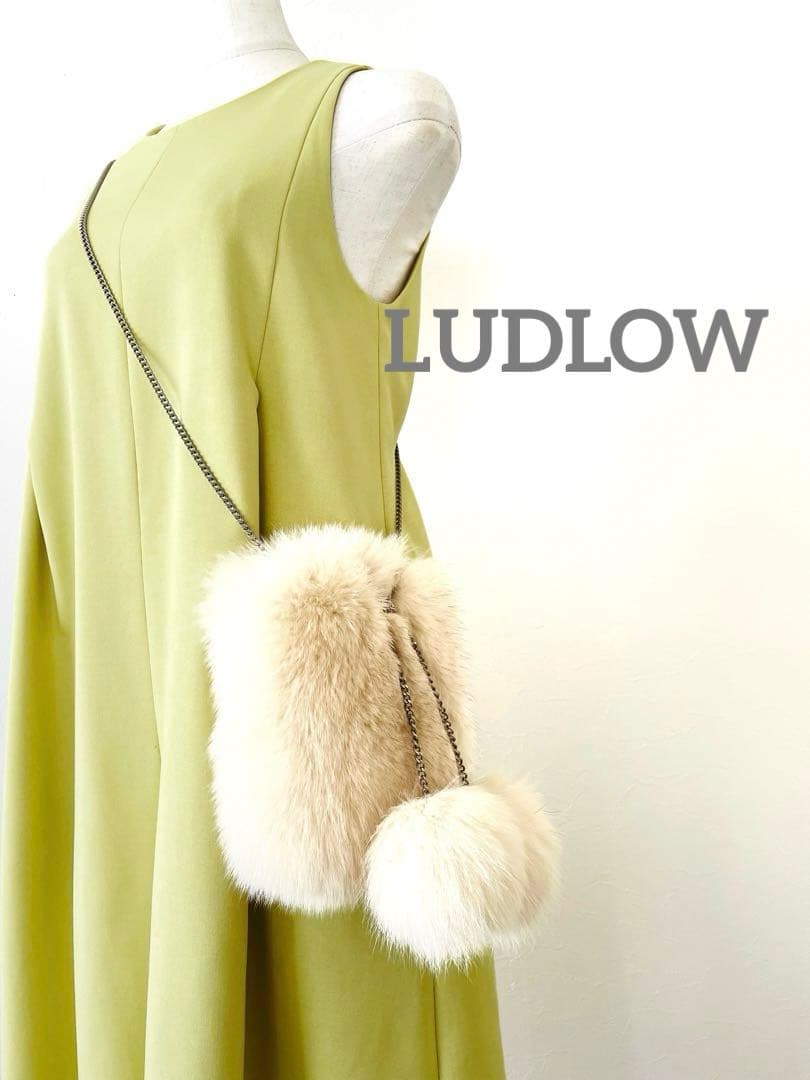 美品 LUDLOW ラドロー フォックスファー バッグ LUDLOW（ラドロー） 美品 フォックスファー トップハンドル