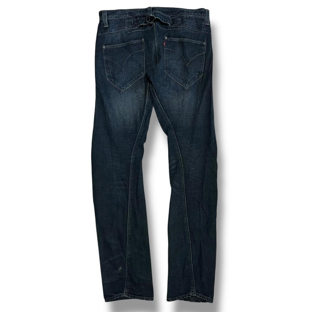 初期 00s ユーロ levi's エンジニアード 立体裁断 シンチバック 濃紺