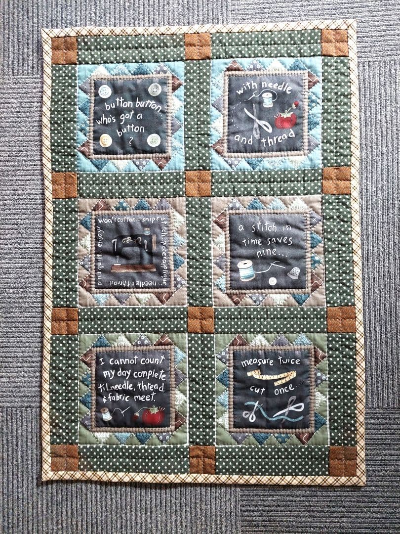 パッチワークタペストリー パッチワークキルト ハンドメイド - メルカリ