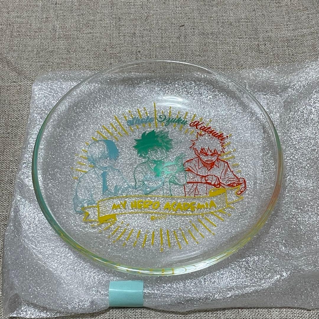 ヒロアカ 緑谷出久 爆豪勝己 轟焦凍 ガラスミニプレート ジャンプ