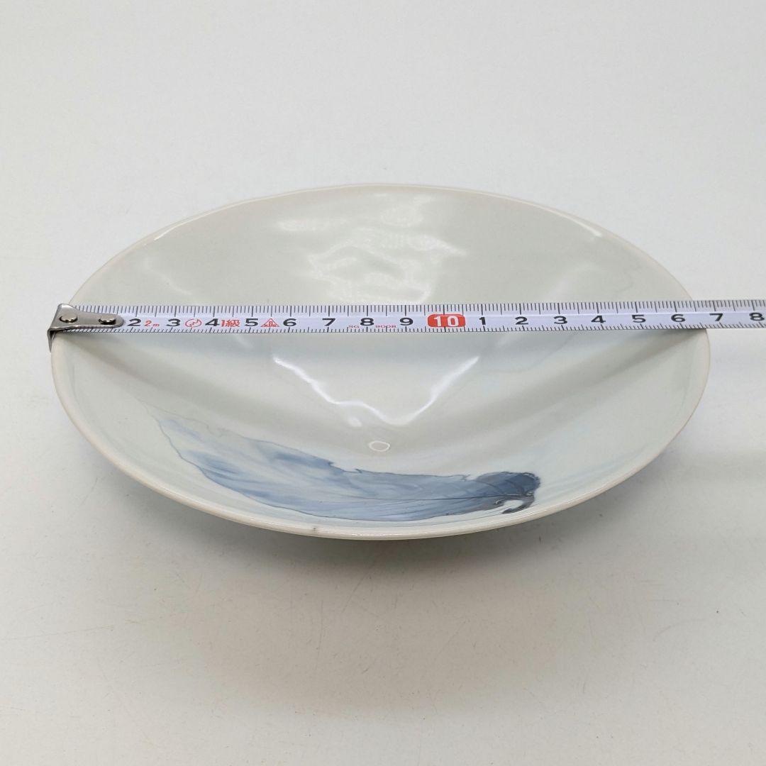 加藤巌 京焼 染付茶碗 共箱 木葉文 清水焼 抹茶碗 抹茶茶碗