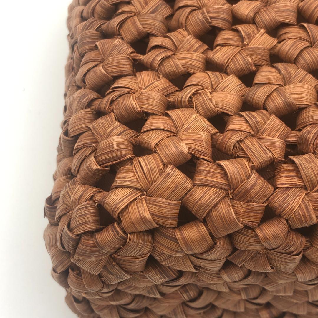 桜様専用 山葡萄バッグ 六角編み 削皮 ハンドバッグ 新品 籠バッグ