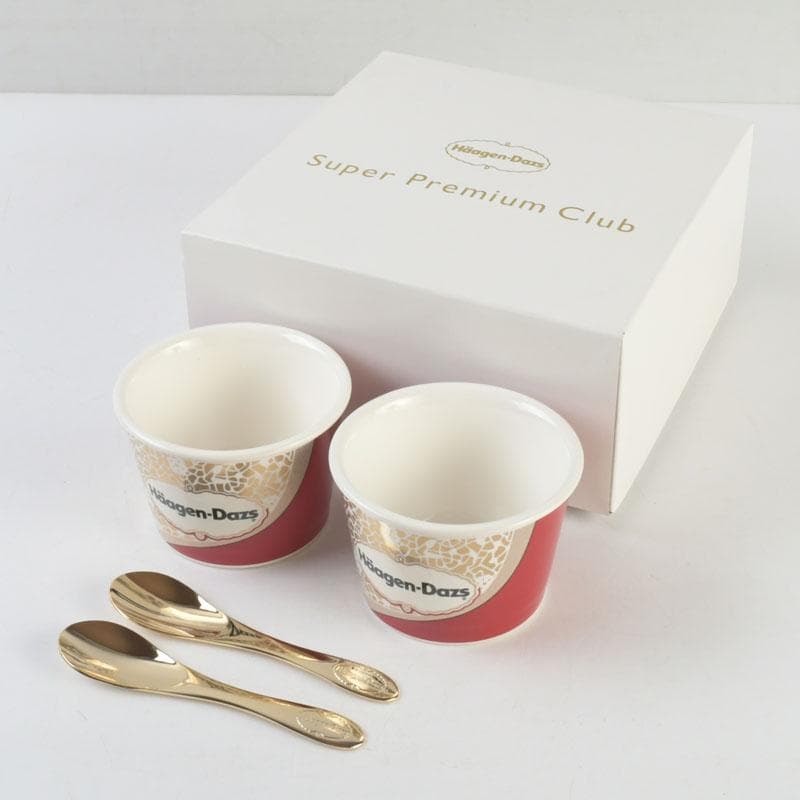 ハーゲンダッツ　スーパープレミアムクラブ　カップ＆スプーン　C　9370 ハーゲンダッツ スーパープレミアクラブ アイスクリームカップ