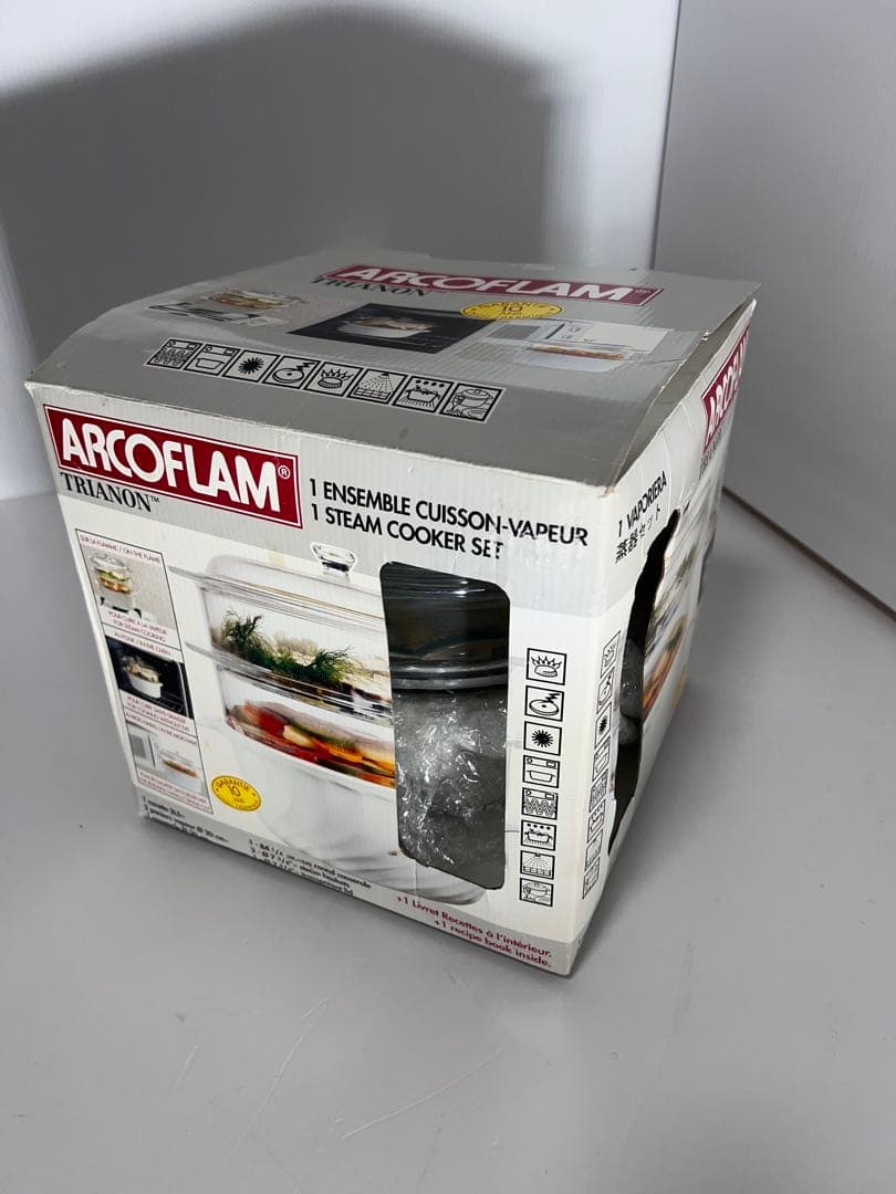 幻の新品 ARCO FLAM ガラス製蒸し器 セイロ超耐熱ガラス フランス製