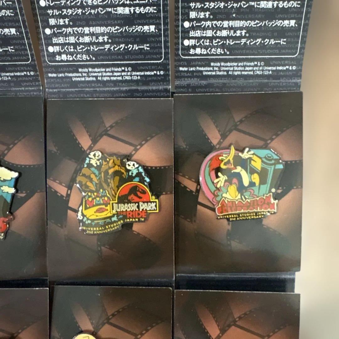 レア！ユニバーサルスタジオジャパン 2周年記念 ピンバッジ 8個セット