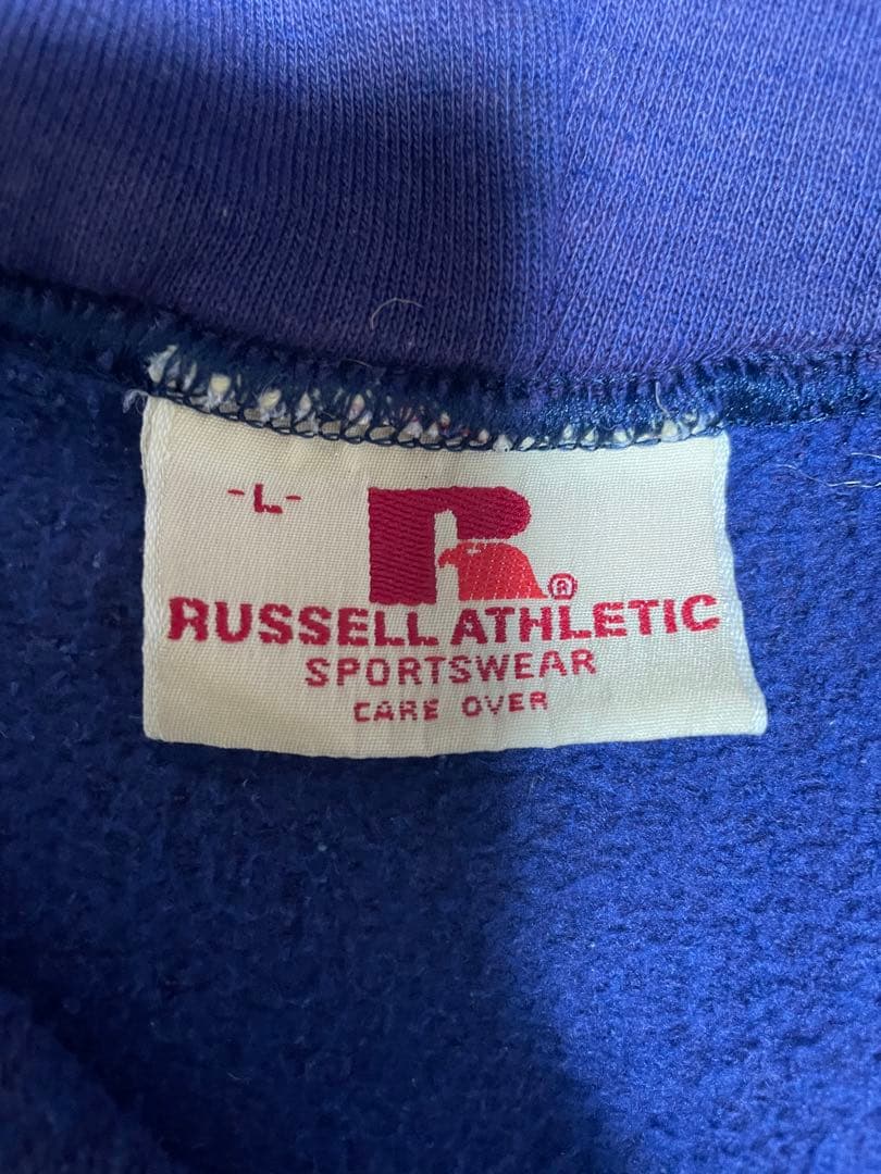極美品 赤タグ 70s RUSSELL ラッセル ジップパーカー 茄子紺 - メルカリ