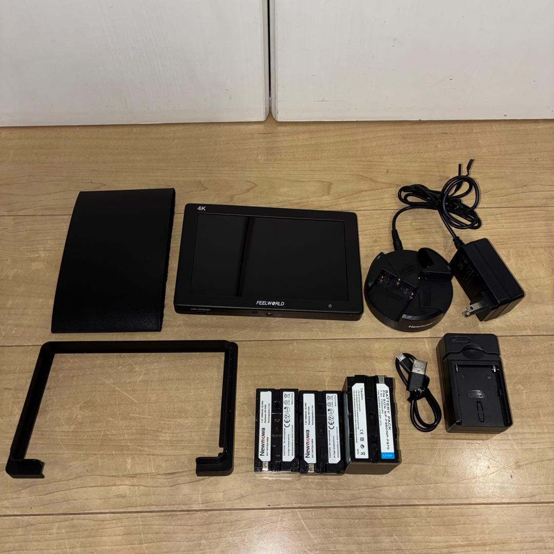 バッテリー3つセット7インチ 液晶モニター4K （FEELWORLD T7 楽天市場】FEELWORLD T7Plus フィールワールド 7インチ モニター