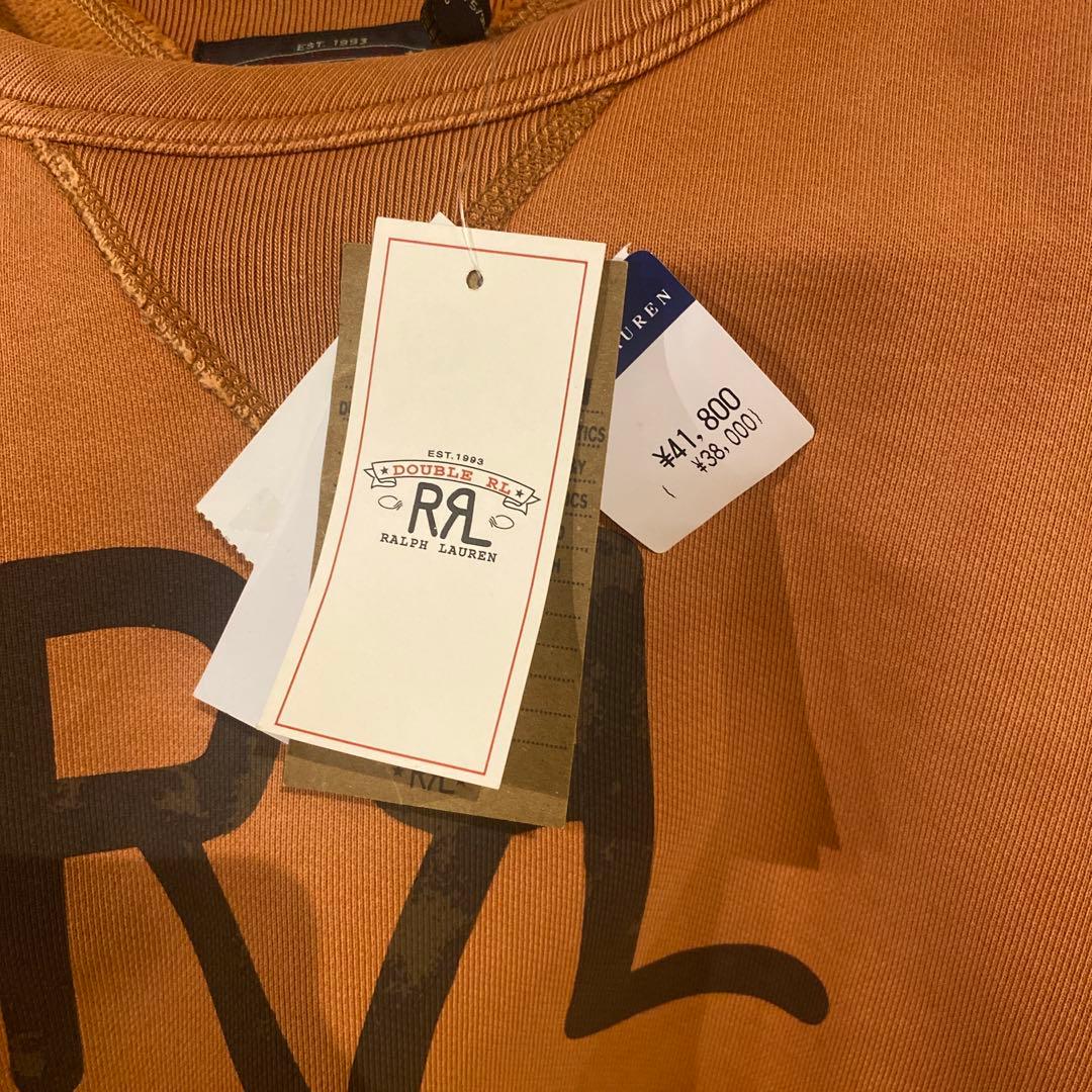 新品未使用品【RRL】ランチ ロゴ スウェットヴィンテージ加工M ロン