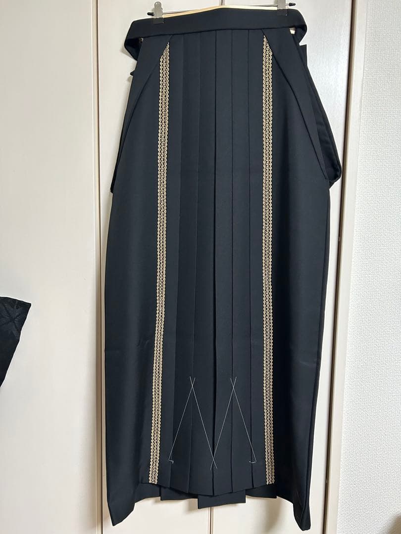 黒の二尺袖振袖レースの付いた袴2点セット トールサイズluxjewel