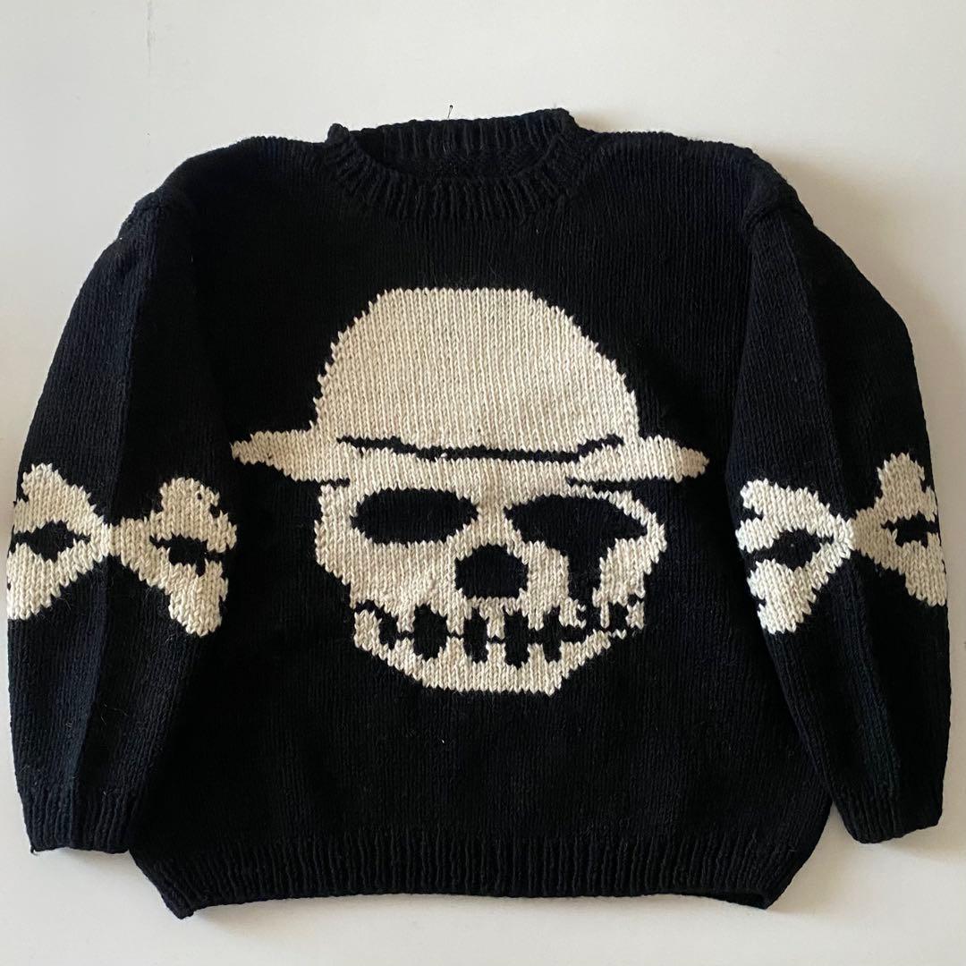 Macmahon Knitting Mills スカル ボーン ニット CREW NECK KNIT-3D BONE｜MACMAHON KNITTING MILLS｜TOPS（トップス