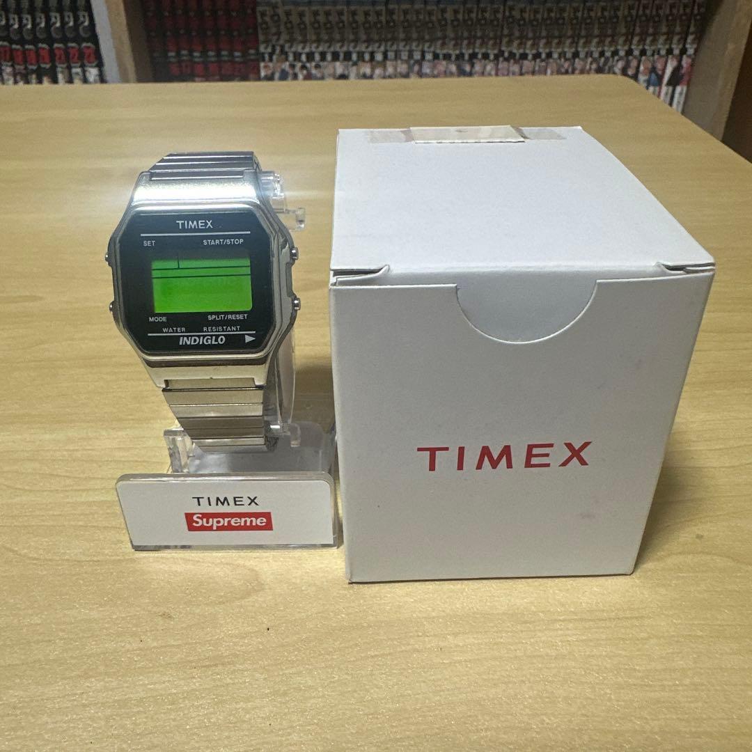 TIMEX INDIGLO 腕時計 シルバー Supreme TIMEX（タイメックス） 即納 腕時計 クラシックデジタル シルバー