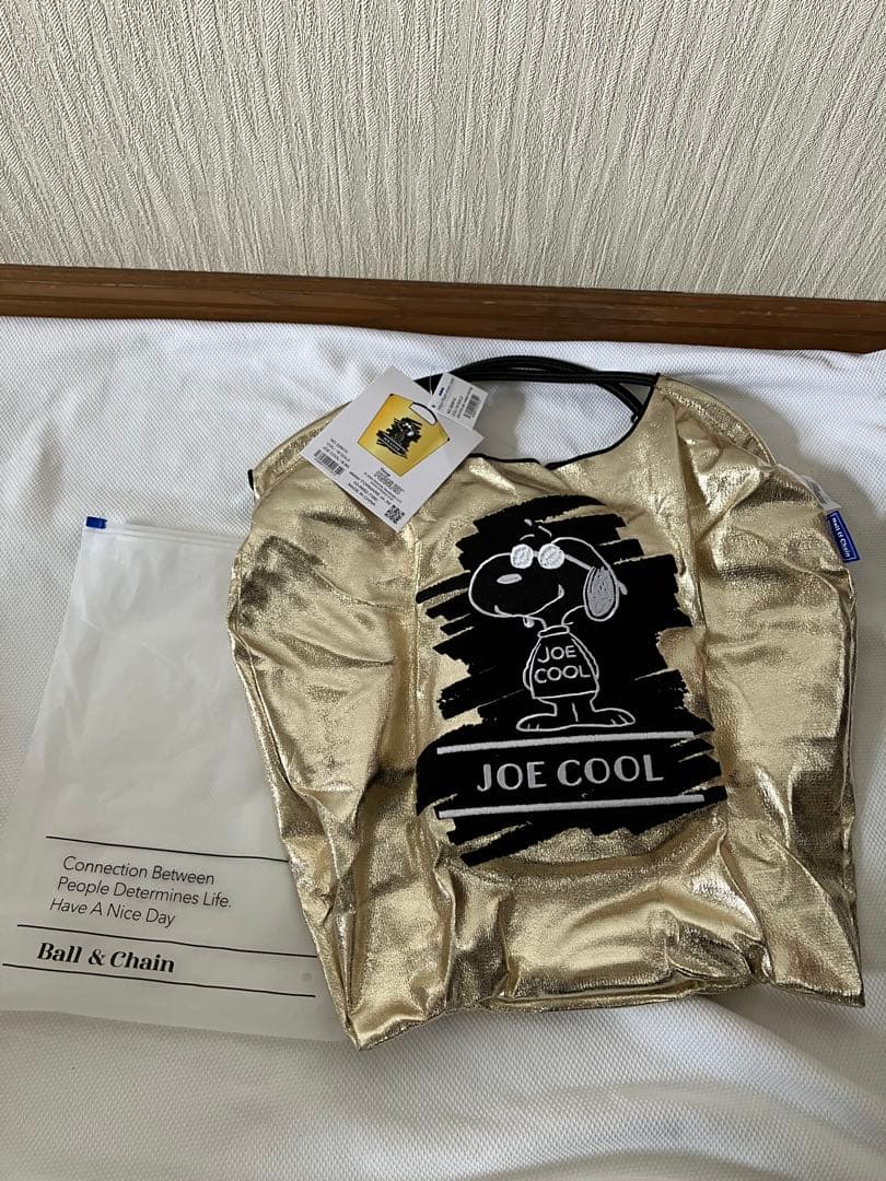 名古屋限定☆ボールアンドチェーン ゴールドスヌーピー トートバッグ