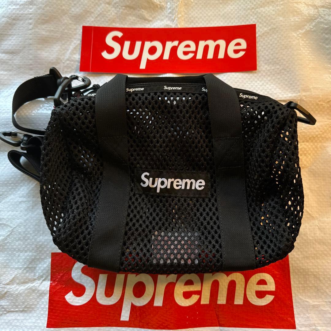バスケ用バッグ Supreme Mesh Mini Duffle Bag \"black\"