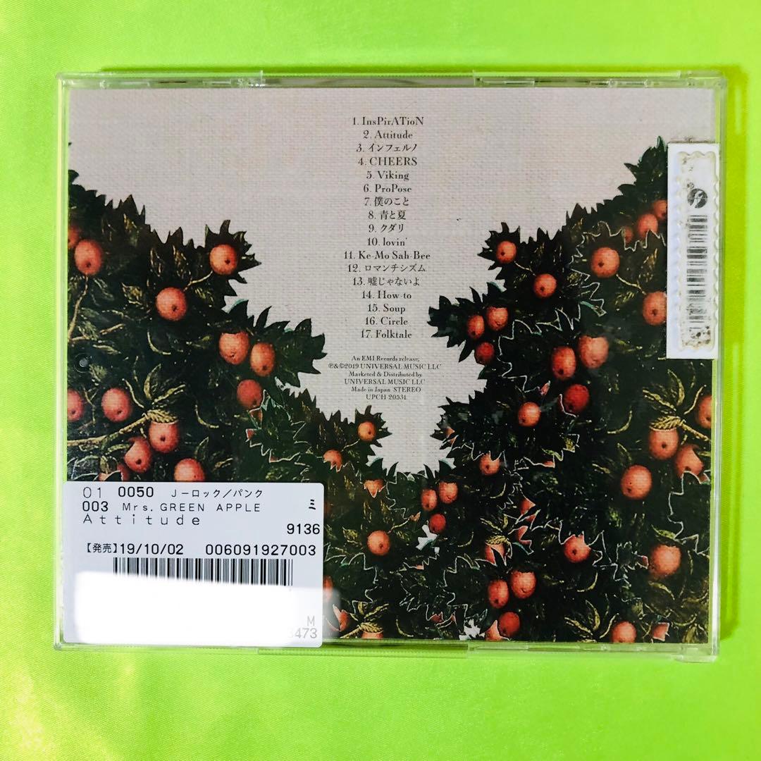 Mrs.GREENAPPLE/ミセスグリーンアップル 「Attitude」CD - メルカリ