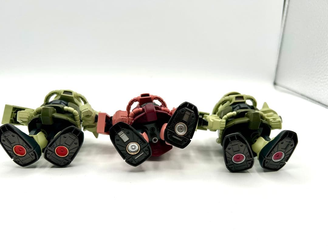 SDガンダム BB戦士ミキシング シャアザクとザク2体セット 塗装改修品