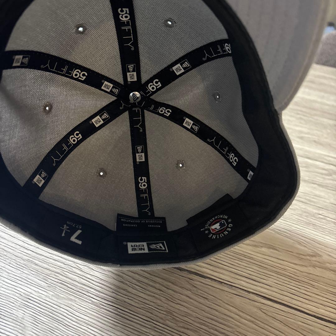 New Era 59FIFTY グレー キャップ 7 1/4 - メルカリ
