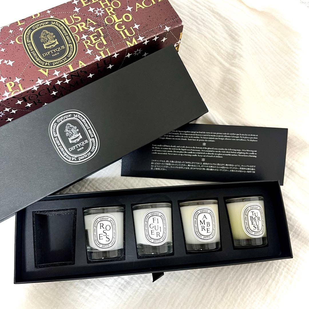 Diptyque ディップティック　クリスマスコフレ ミニキャンドルセット ディプティック24年クリスマスコフレ第2弾、“限定の香り”3種の