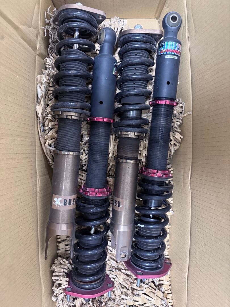 z34 v36 blitz RUSH リア一体式　車高調 4本セット BLITZ（ブリッツ） BLITZ DAMPER ZZ-R車高調整キット前後セット Z34