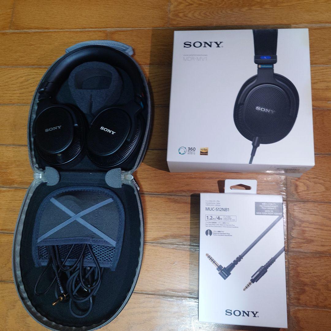 美品 SONY MDR-MV1 4.4mmバランスケーブル、ハードケースセットSONY