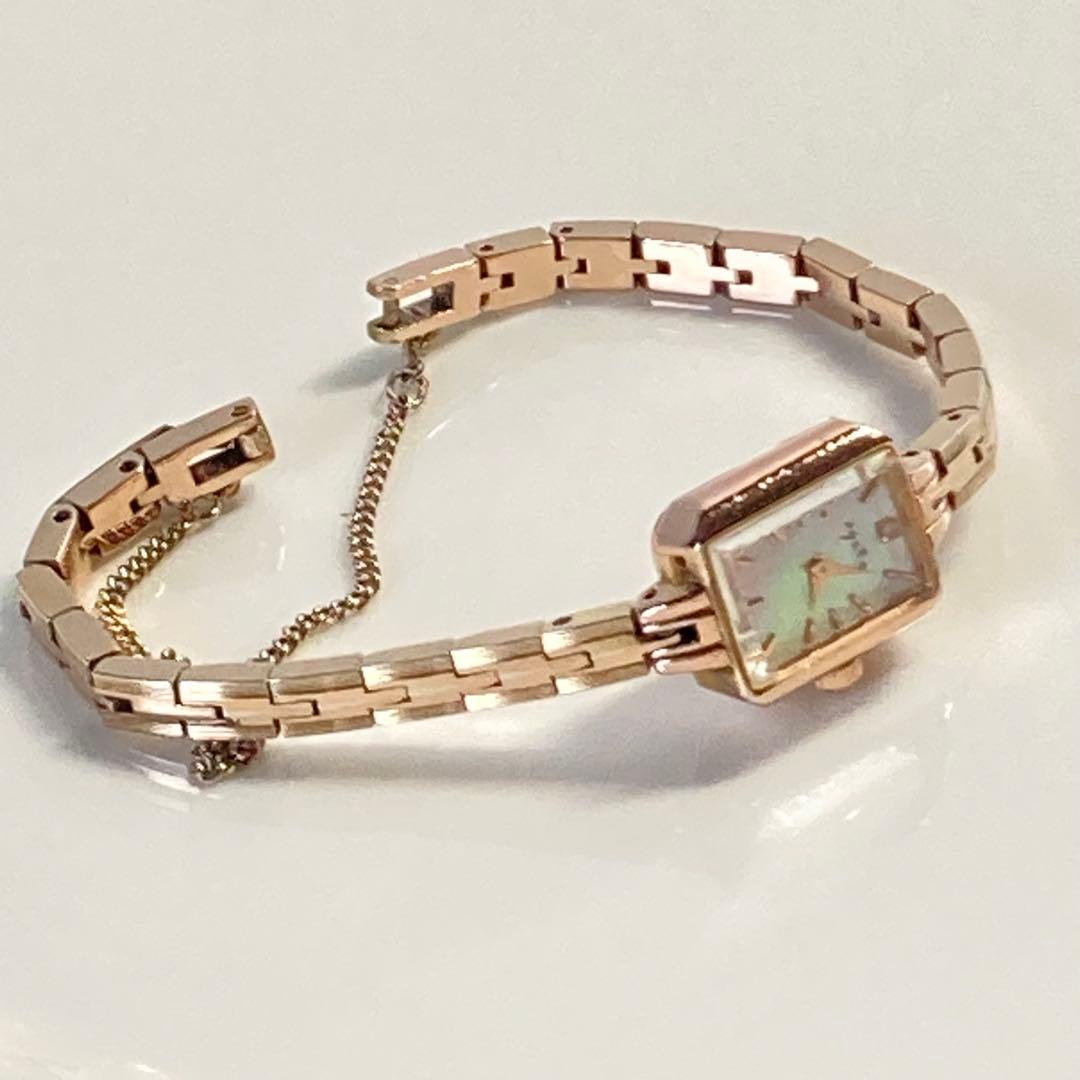 稼働 agete SILVER 0.02ctダイヤ2石 腕時計 ピンクゴールド - メルカリ