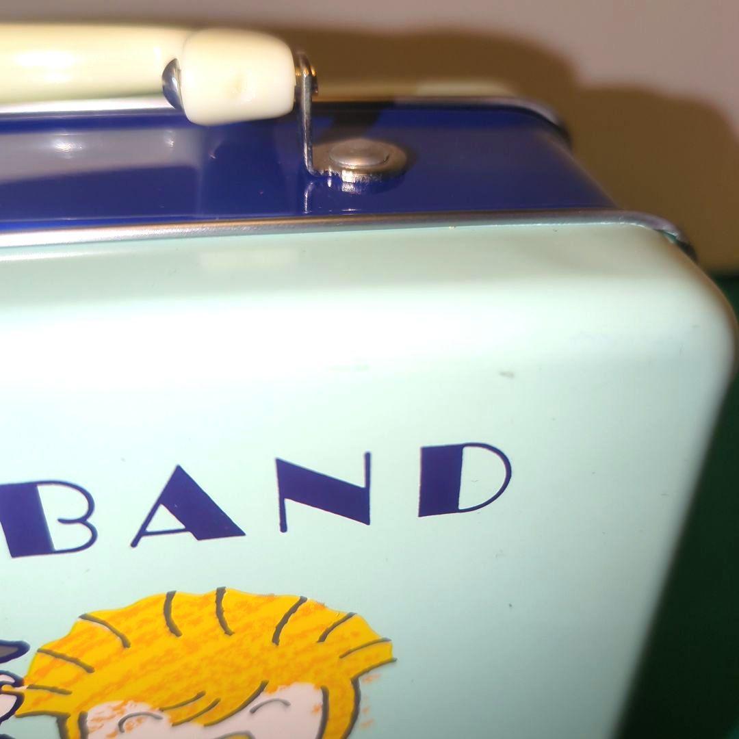 昭和レトロ 珍品水色 1980年代 可愛いファンシー缶 PANKY BAND