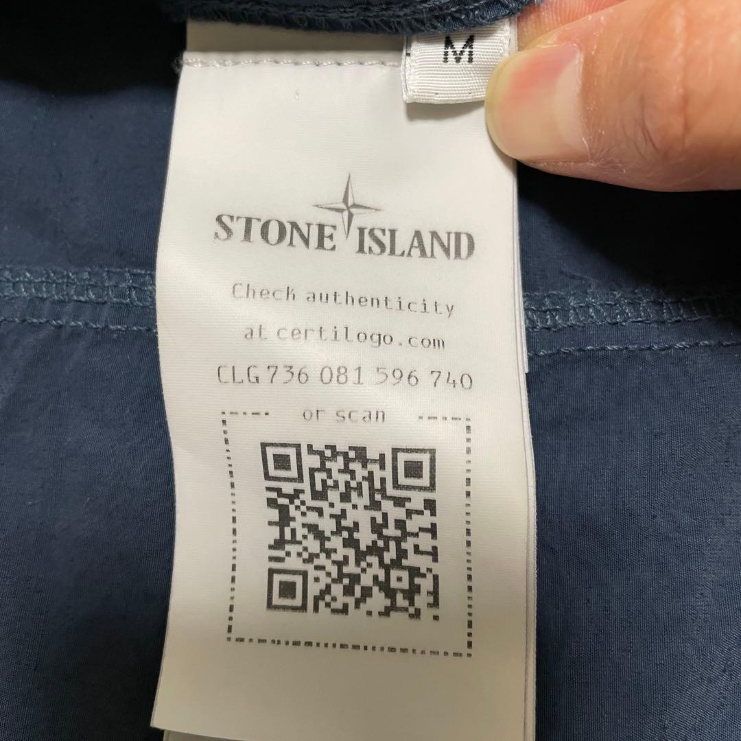 STONE ISLAND ナイロン オーバーシャツジャケット NAVY Mサイズ