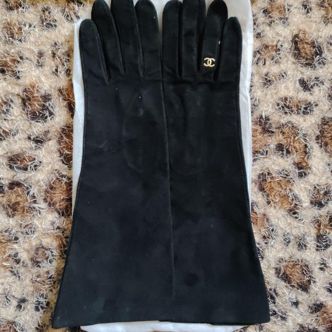 中古シャネルブラック ヤギ革 手袋 CHANEL chanel-5.jpg