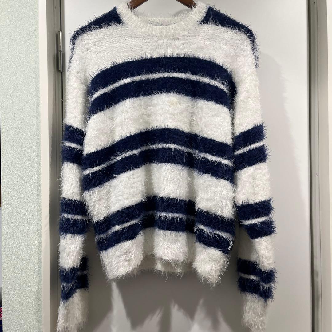 Stussy / HAIRY STRIPE CREW SWEATER - メルカリ