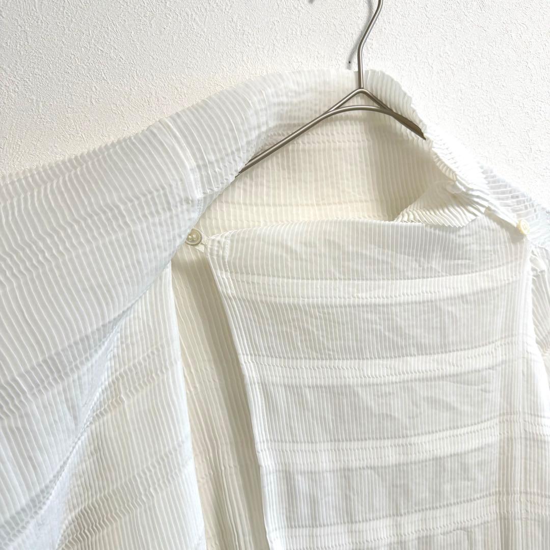 専用 ISSEY MIYAKE プリーツ ホワイト 変形 長袖 カーディガン