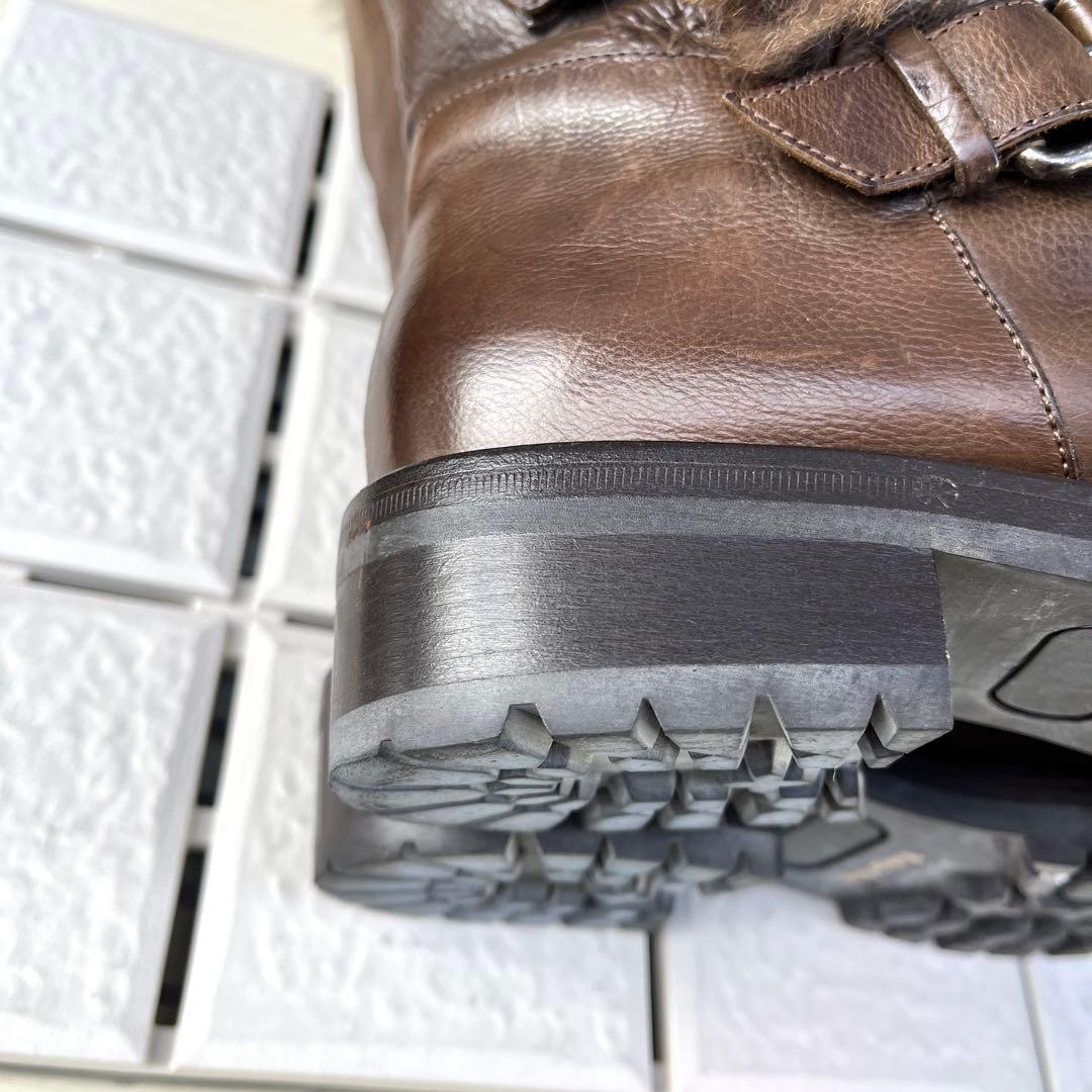 37 SARTORE エンジニア ブーツ ブラウン ファー ボア 24 - メルカリ