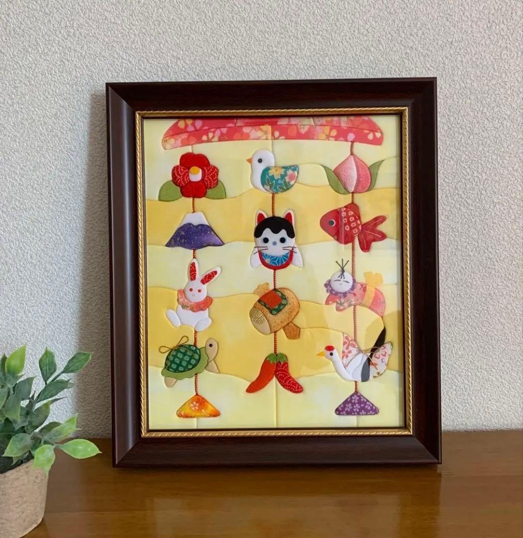 しあわせつるし飾り きめこみパッチワーク さくらほりきり