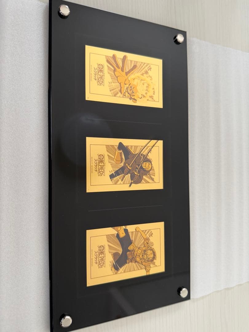 マ*ド様 世界限定50個　ONE PIECE 純金カード　3枚セット 純金】ワンピース 純金カード 純金プレート - メルカリ