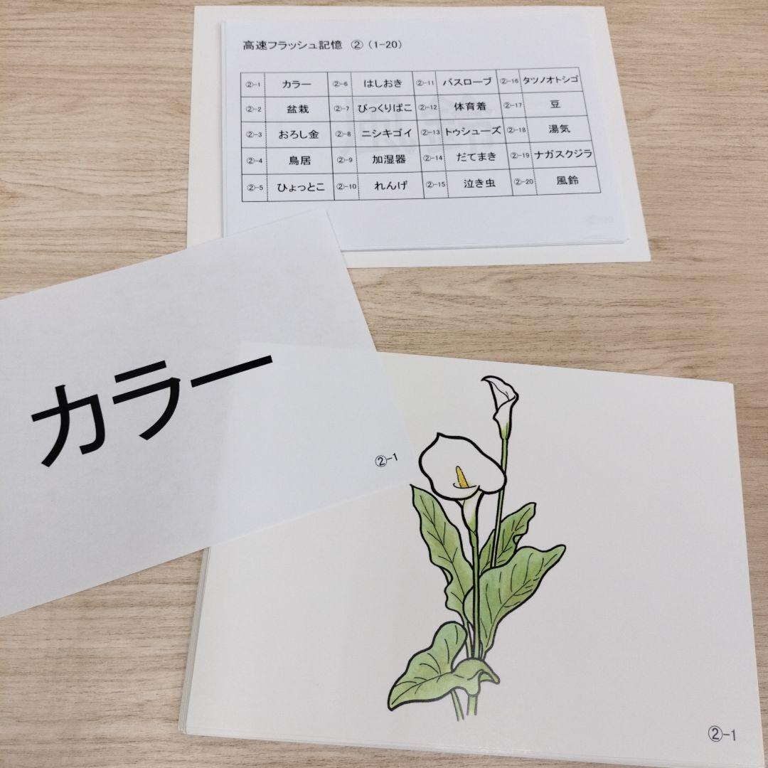 美品 七田式 高速フラッシュ記憶② フラッシュカード ＋ 高速