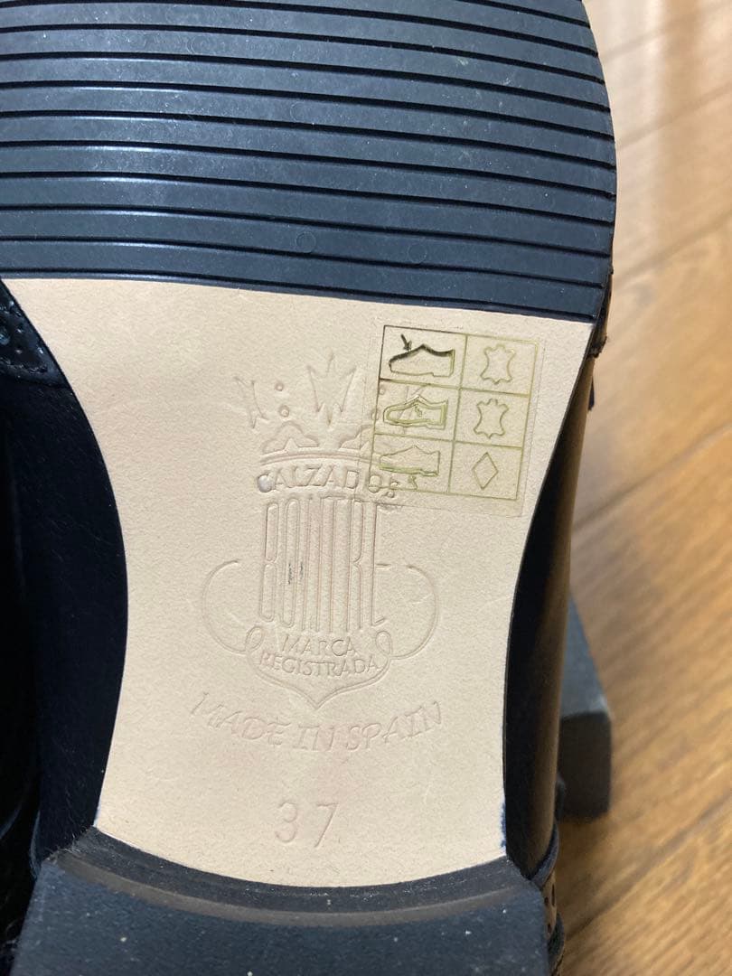 BONTRE ダブルモンクストラップウイングチップ メダリオンシューズ黒本