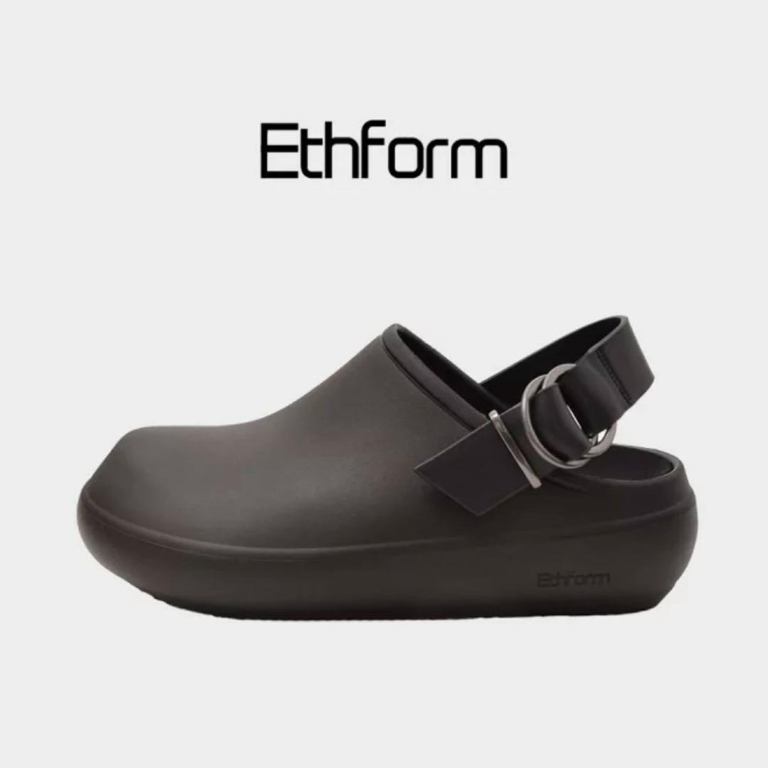 Ethform サンダル ブラック 厚底 TERRE ブラック M tukn. サンダル 「公式取扱店」Ethform エフォームジャパン Terre Toru