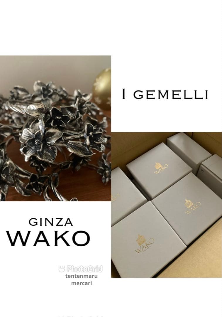 金*銀様 ☆新品☆銀座和光☆アンティーク調　SILVER800ナプキンリング☆2 透かしの細工がオシャレ♪ ヴィンテージ ナプキンリング VC70-02707-1