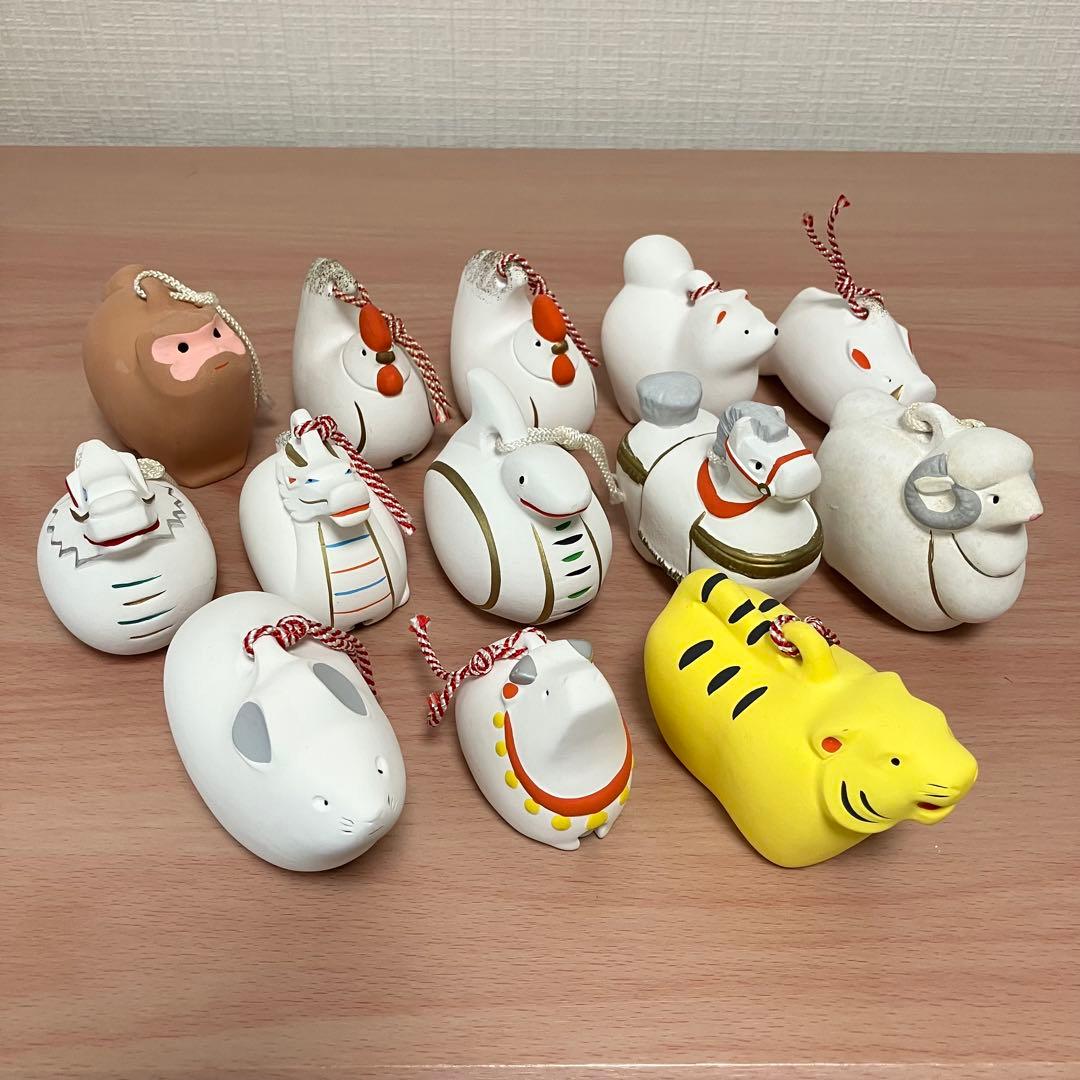 伊勢 猿田彦神社 干支鈴 13体セット 置物 十二支鈴 開運 招福 昭和