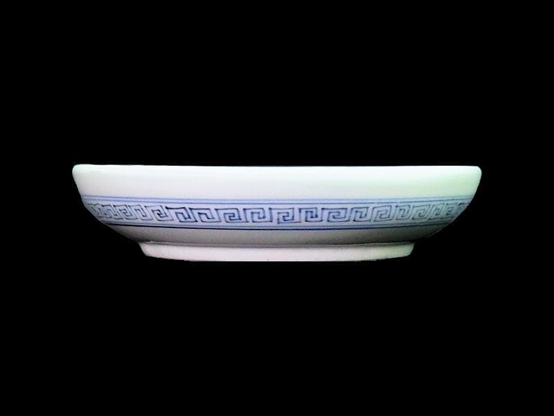 古伊万里 染付 線描き 草花紋の図 3寸半 手塩皿 2枚 E770AS-