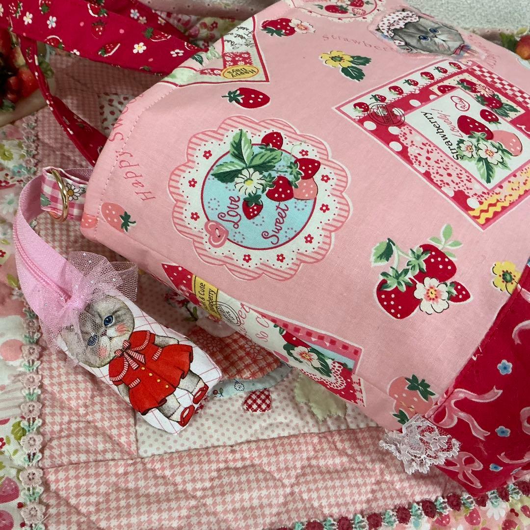 葉*明様 ファスナー付トートバッグ❣️バレリーナ♡ルミちゃん❣️真っ赤な