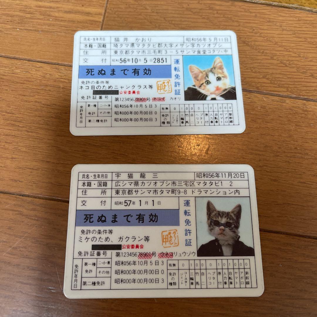 なめ猫 免許証6枚Fullセット♪+ α （復刻版）オマケ - メルカリ