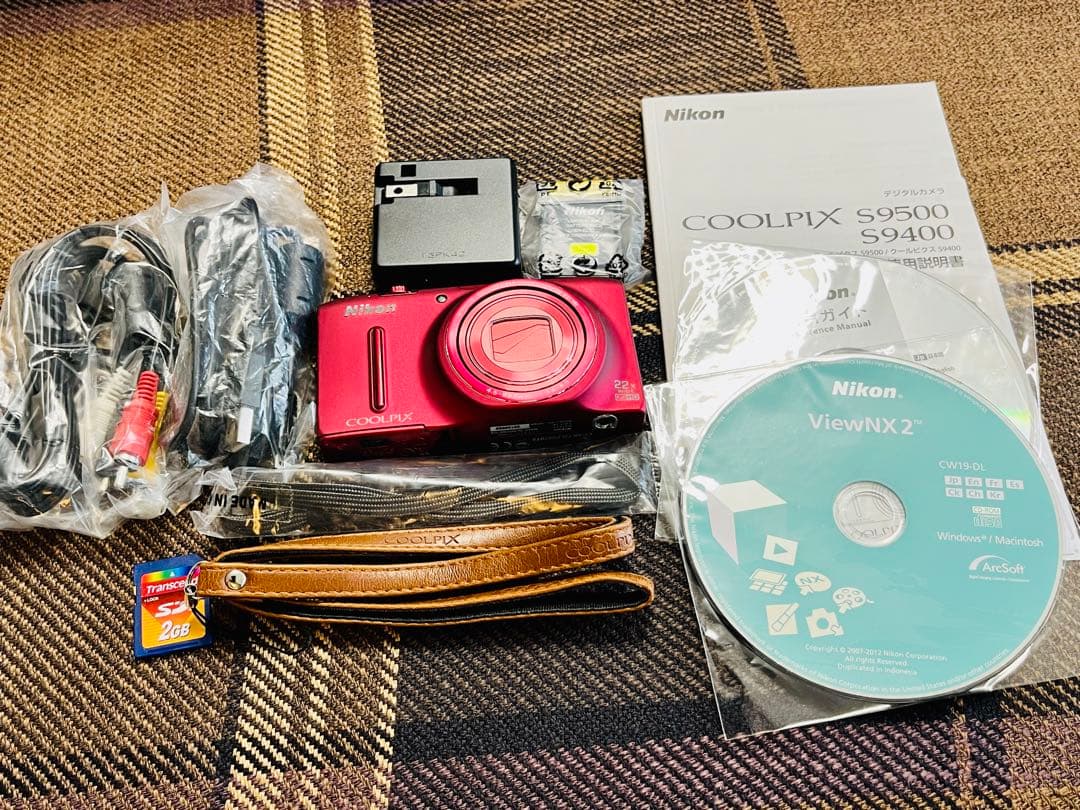 Nikon COOLPIX S9500 ヴェルヴェットレッド Wi-Fi 美品