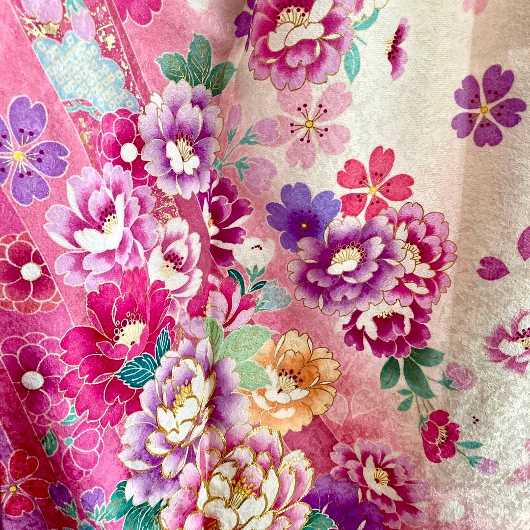 華やか 白ピンク 振袖5点セット‼️お振袖セット‼️TM NO116 フルセット