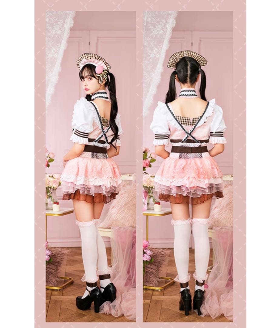 Malymoon ピンクマカロンメイド服 12点セット - メルカリ