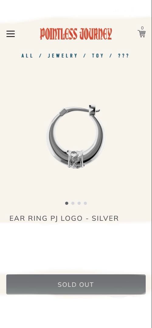 【常田大希】Pointlessjourny EAR RING SILVER King Gnu常田大希が自身初のジュエリーコレクションを発表。10日間限定