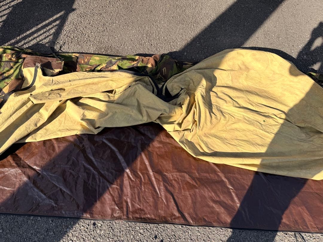 オランダ軍 ダッチアーミーテント②DPM迷彩 補修跡有り