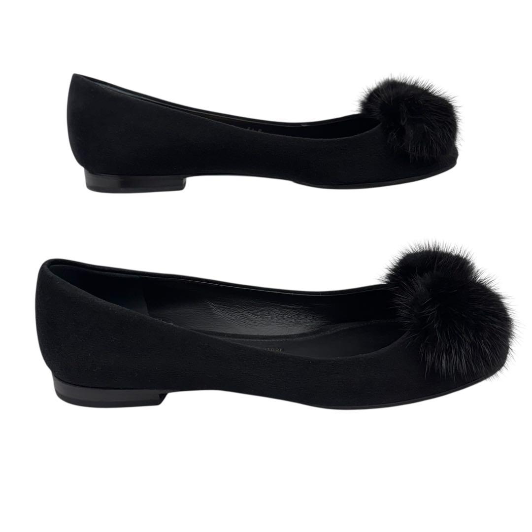 【極美品】サルヴァトーレフェラガモ　24cm　6.5D ヴァリナ　ファー　黒