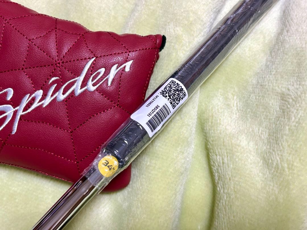 新品 スパイダー レッド パター ダブルベンド 34インチ カバー付き