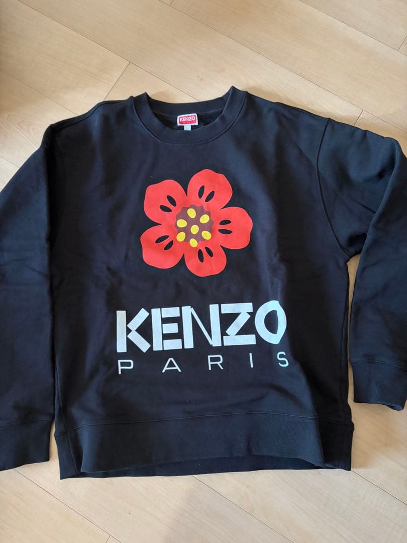 カ*ー様 KENZO フラワープリント スウェット L ケンゾー ビッグロゴ スウェット ロンT Tシャツ 花 フラワープリント
