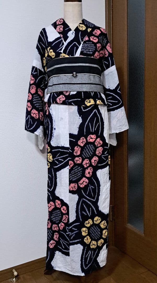 最終✩.*˚絞り浴衣 有松絞り 154cm/65cm 最終✩.*˚絞り浴衣 有松絞り 154cm/65cm 最終✩.*˚絞り浴衣 有松絞り